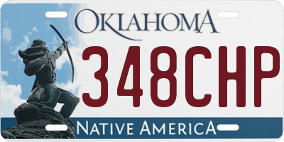OK license plate 348CHP