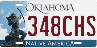 OK license plate 348CHS