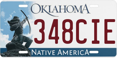 OK license plate 348CIE