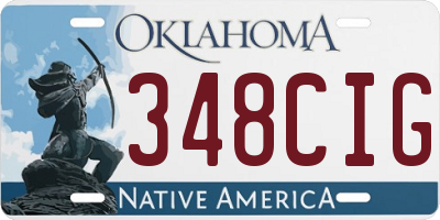 OK license plate 348CIG