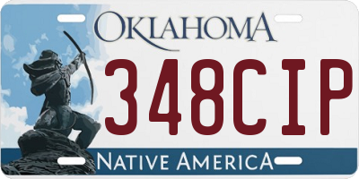 OK license plate 348CIP