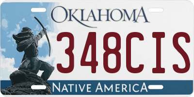 OK license plate 348CIS