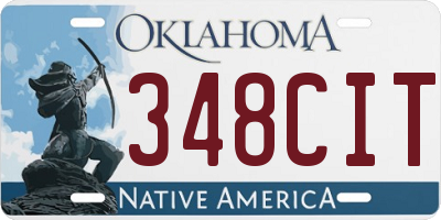 OK license plate 348CIT