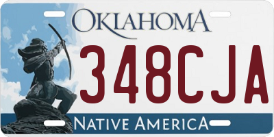 OK license plate 348CJA