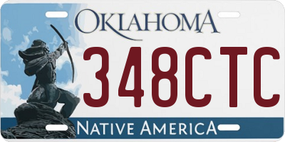 OK license plate 348CTC