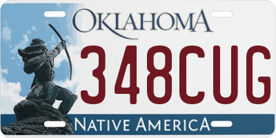 OK license plate 348CUG