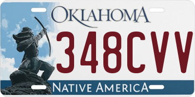 OK license plate 348CVV