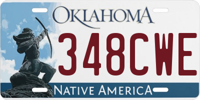 OK license plate 348CWE