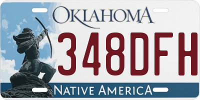 OK license plate 348DFH