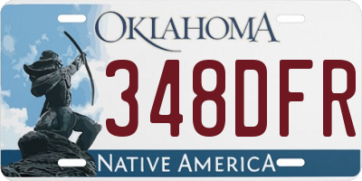 OK license plate 348DFR