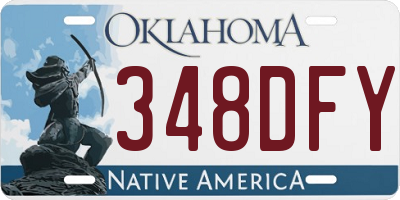 OK license plate 348DFY