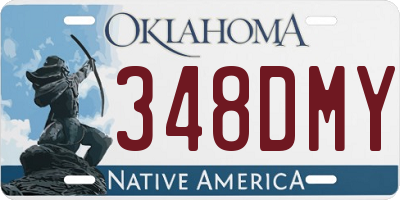 OK license plate 348DMY