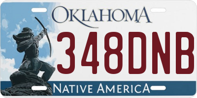 OK license plate 348DNB