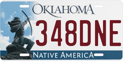 OK license plate 348DNE
