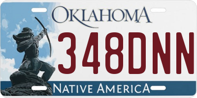 OK license plate 348DNN