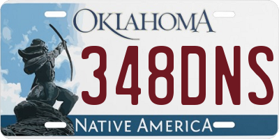 OK license plate 348DNS