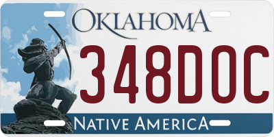 OK license plate 348DOC