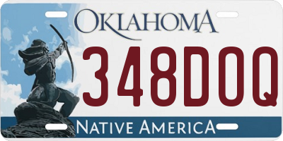 OK license plate 348DOQ