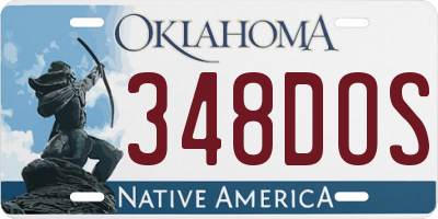 OK license plate 348DOS