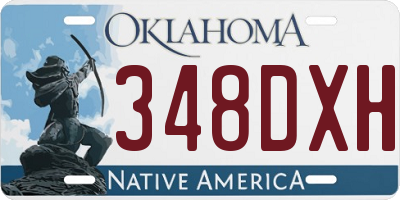 OK license plate 348DXH