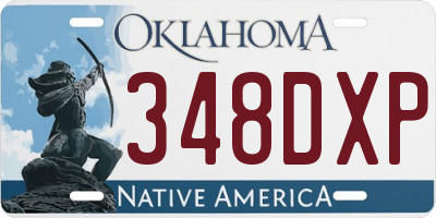 OK license plate 348DXP