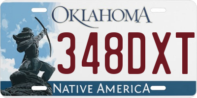 OK license plate 348DXT