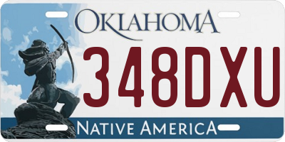 OK license plate 348DXU