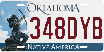 OK license plate 348DYB