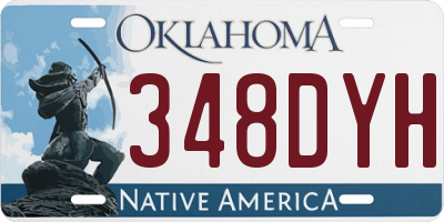 OK license plate 348DYH