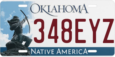 OK license plate 348EYZ