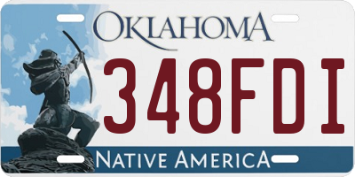 OK license plate 348FDI