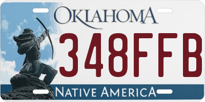 OK license plate 348FFB
