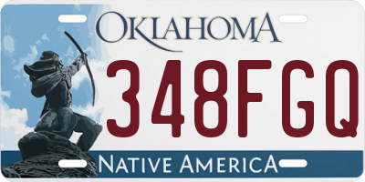 OK license plate 348FGQ