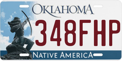 OK license plate 348FHP