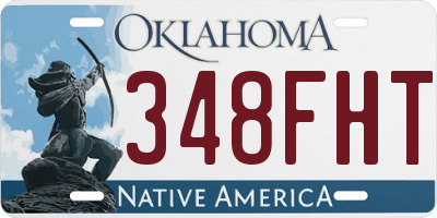 OK license plate 348FHT