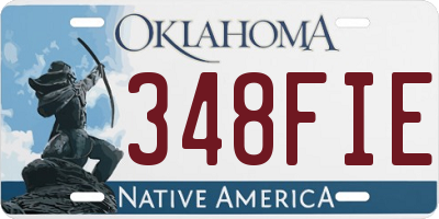OK license plate 348FIE