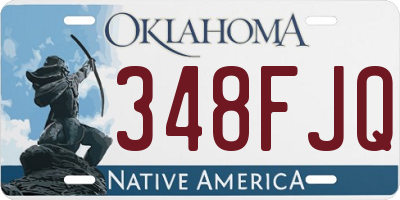 OK license plate 348FJQ