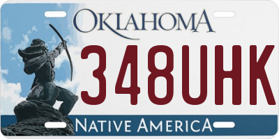 OK license plate 348UHK
