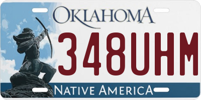 OK license plate 348UHM