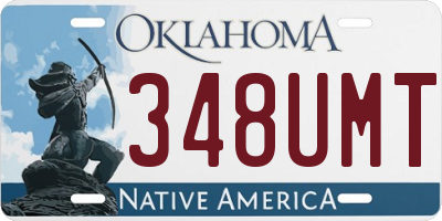 OK license plate 348UMT