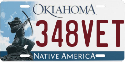 OK license plate 348VET