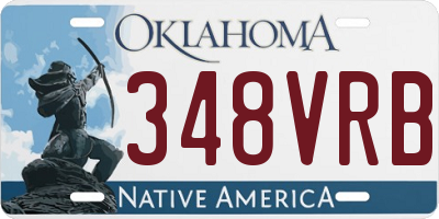 OK license plate 348VRB