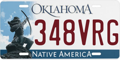 OK license plate 348VRG