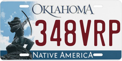 OK license plate 348VRP