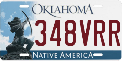 OK license plate 348VRR
