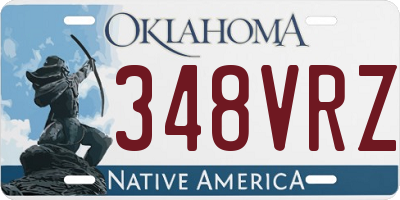 OK license plate 348VRZ