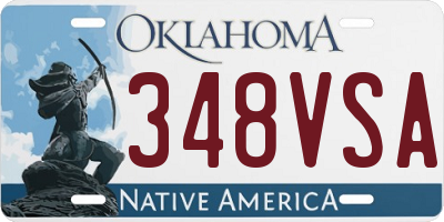 OK license plate 348VSA