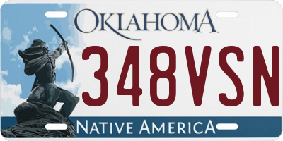 OK license plate 348VSN