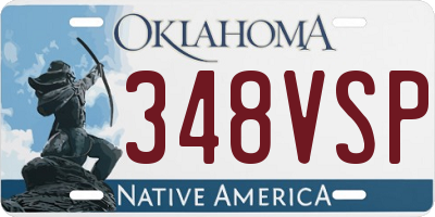 OK license plate 348VSP