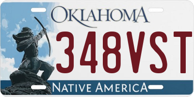 OK license plate 348VST